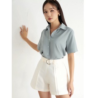 Olv - áo sơ mi light mint classic shirt