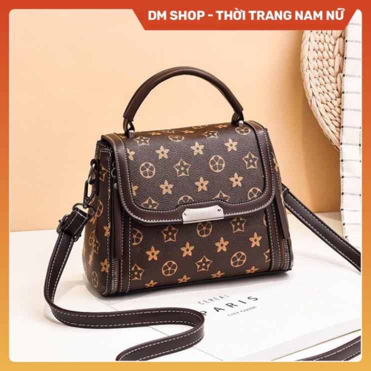 Túi Xách Nữ đeo chéo Sẻ Khóa 3 Ngăn , Túi sách cầm tay đeo vai họa tiết phong cách thời trang hàn quốc hot dm shop