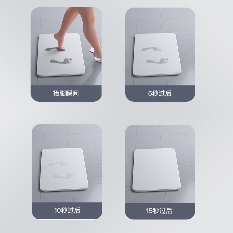 Thảm thấm nước - Thảm Lau Chân, Chùi Chân Nhà Tắm - Không trơn trượt, không ẩm mốc. Siêu thấm nước - siêu kháng khuẩn