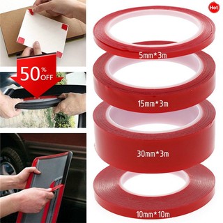 Cuộn băng keo hai mặt bằng xốp acrylic trong suốt rộng 5mm dài 3m với độ dính cao để trang trí xe hơi