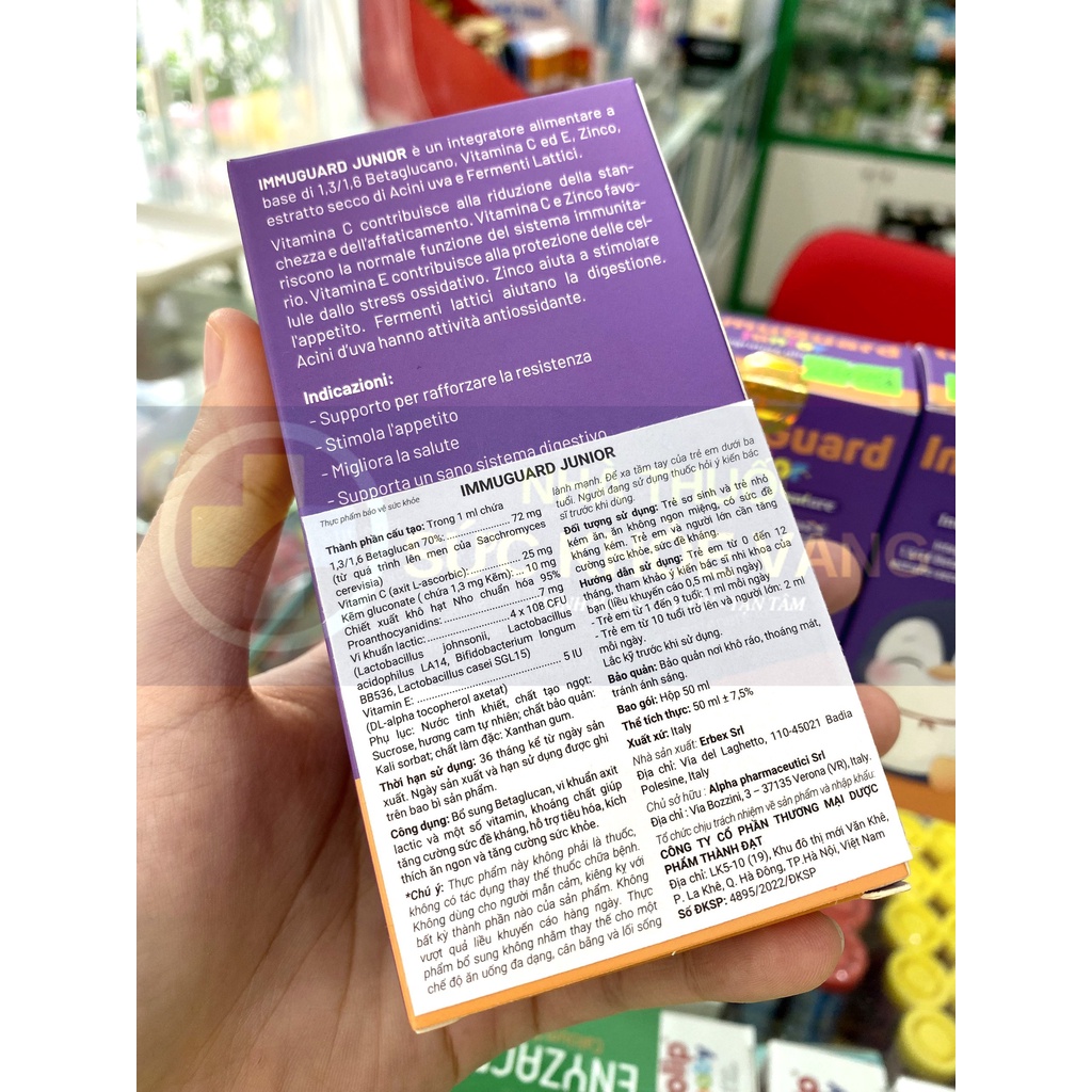 IMMUGUARD JUNIOR - Siro Đề Kháng Cánh Cụt, Giúp Bé Ăn Ngon Ngủ Ngon, Tăng Cường Sức Khỏe
