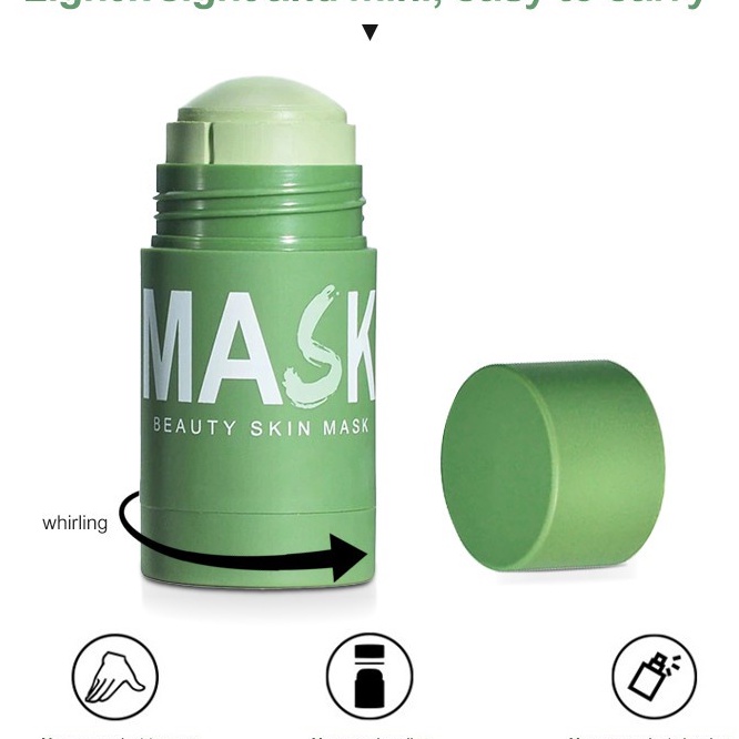 Thanh lăn Trà Xanh Giảm Mụn Kiềm Dầu Hiệu Quả Green Tea Mask Stick 40g.