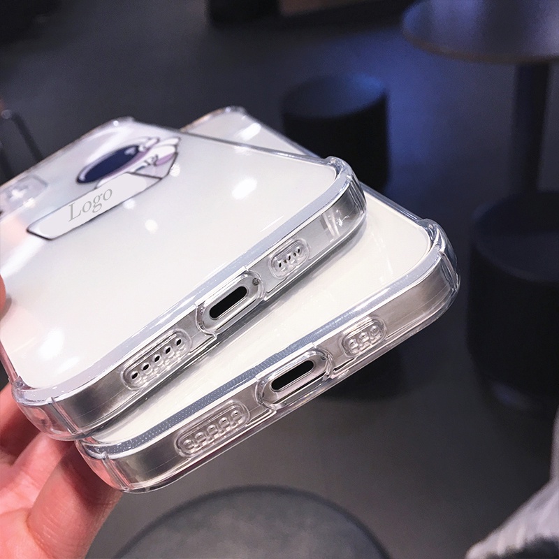 Ốp Điện Thoại Silicon Mềm Trong Suốt Chống Sốc In Logo Phi Hành Gia Cho iPhone 14 13 12 11 Pro Max Plus X XR XS Max 8 7 Plus + SE 2020