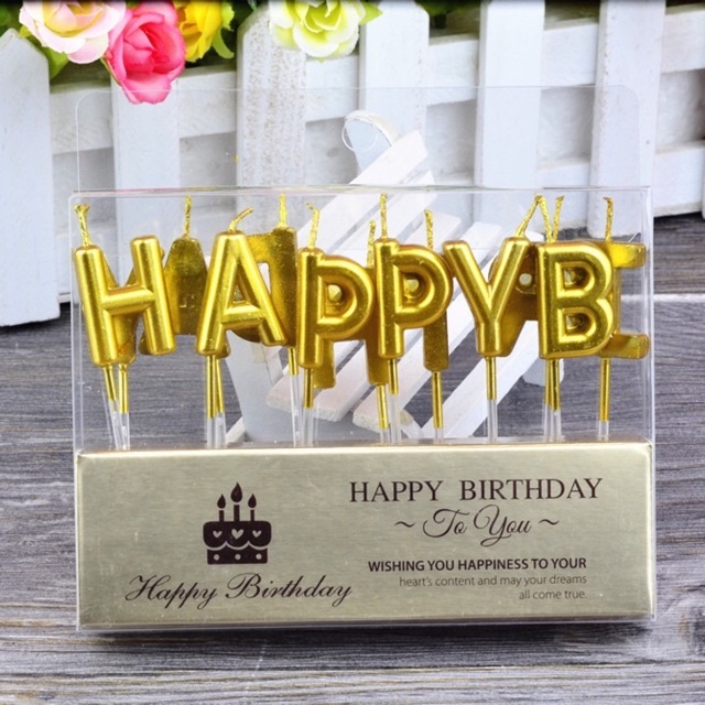 Nến Sinh Nhất HAPPY BIRTHDAY - Giao màu ngẫu nhiên