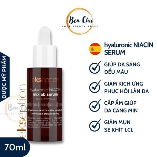 Serum EKSEPTION Hyaluronic Niacin - Ngừa Mụn, Sáng Da, Giảm Thâm Mụn