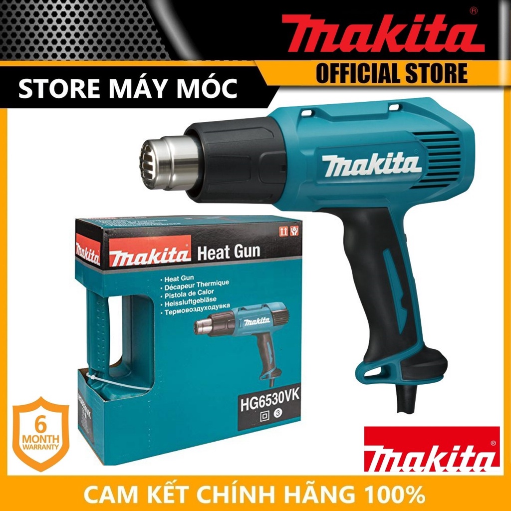 MÁY THỔI HƠI NÓNG 2000W (122 ° - 1.202 ° F) MAKITA HG6530VK- HÀNG CHÍNH HÃNG