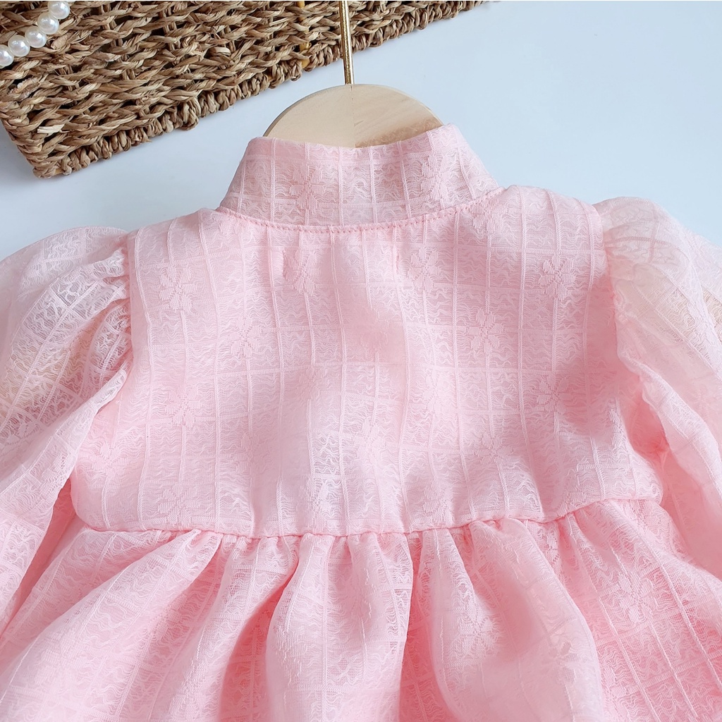 Bodysuit Cổ Tàu, Bodychip Dài Tay Thu Đông Chất Liệu Ren Nhật Cho Bé Gái Sơ Sinh