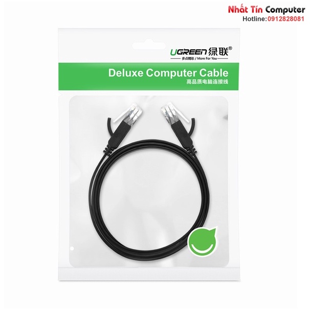 Dây cáp mạng đúc sẵn dẹt Cat6 dài 10m 26AWG Ugreen 50178 cao cấp