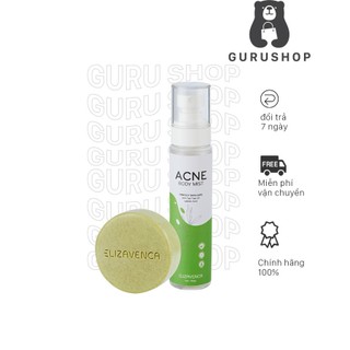 Combo xà phòng + xịt mụn lưng elizavenca
