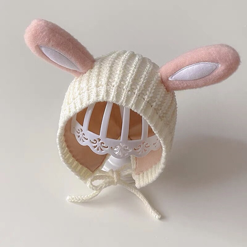 Mũ nón len tai gấu và thỏ cho bé có lót trong ấm áp