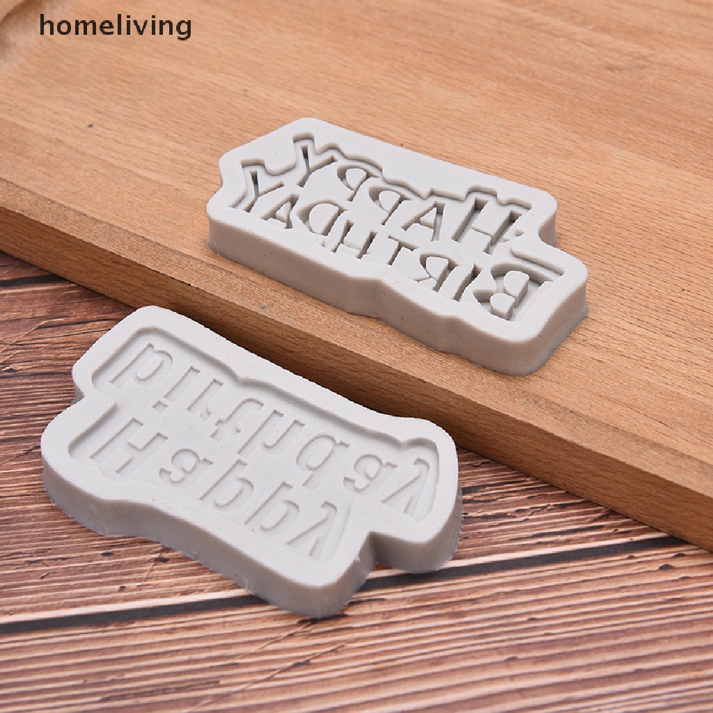 Khuôn Silicone Tạo Hình Chữ Happy Birthday 3D Trang Trí Bánh