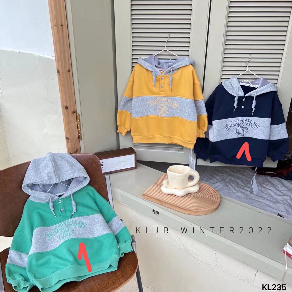 Aó Hoodie Hàng Mới Về Nhiều Mẫu Mã Cho Bé Trai,Bé Gái size 16-33kg.