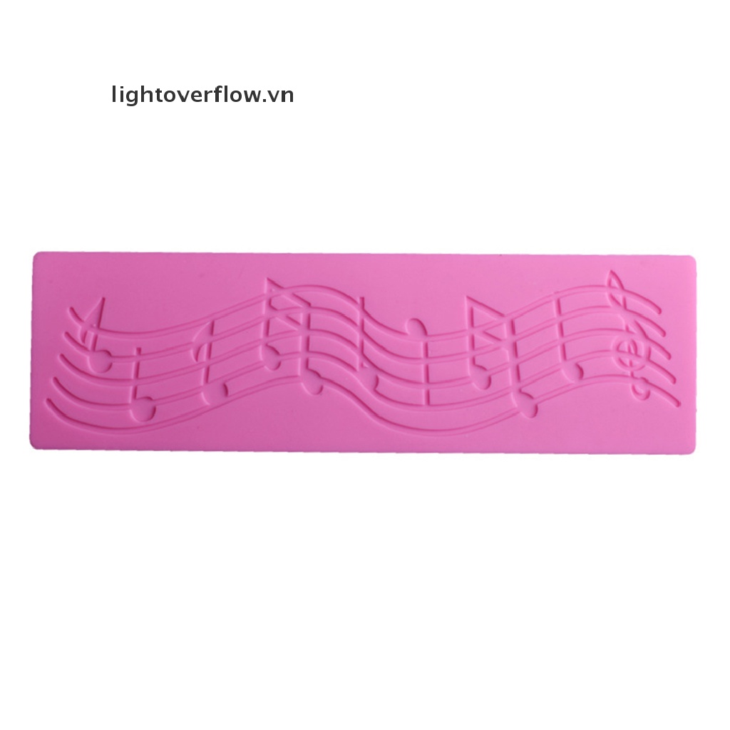 [lightoverflow] Khuôn Silicon Hình Nốt Nhạc Phối Ren Dùng Trang Trí Bánh Kem [VN]