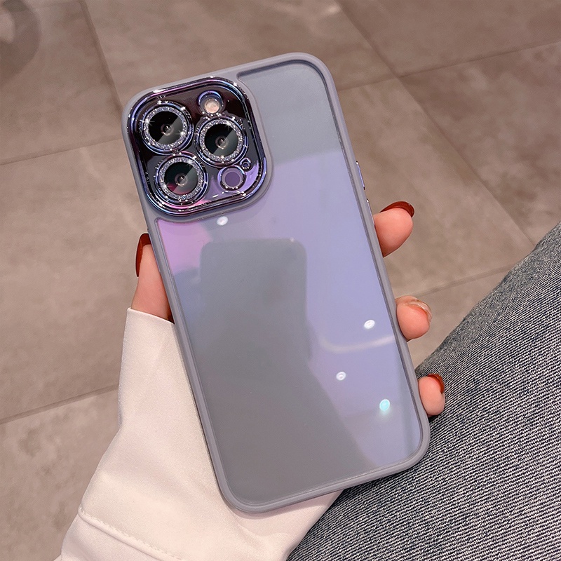 Ốp Điện Thoại Chống Sốc Có Nút Kim Loại Thời Trang Cho iPhone 14 13 12 11 Pro Max