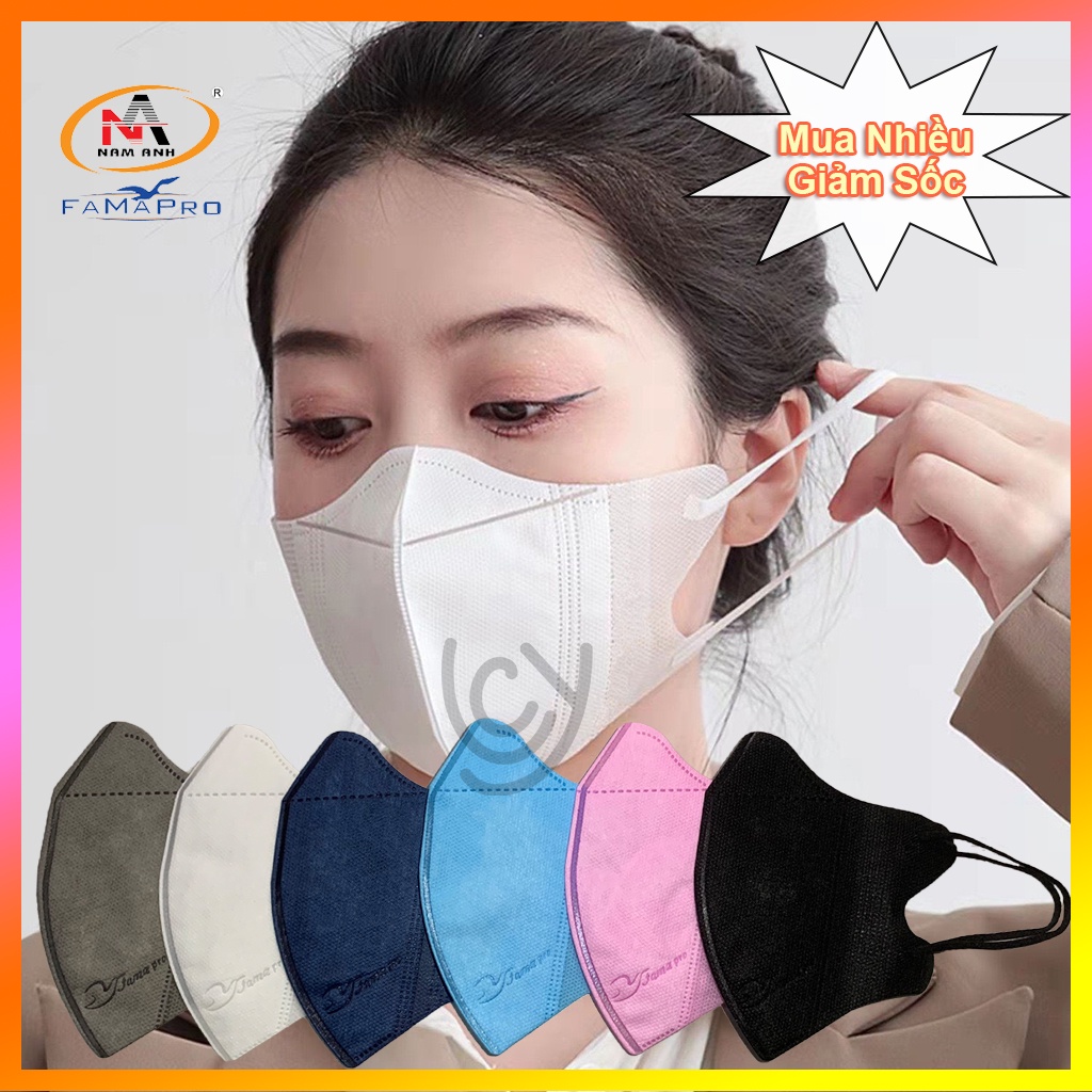 Hộp 10 Cái Khẩu Trang 5D Mask Famapro Nam Anh Kiểu Dáng 3D