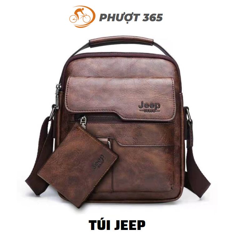 Túi Đeo Chéo Vai Nam JEEP Da Pu Cao Cấp Đủ Màu Cặp Xách Nhiều Ngăn Phong Cách Hàn Quốc - Phượt 365