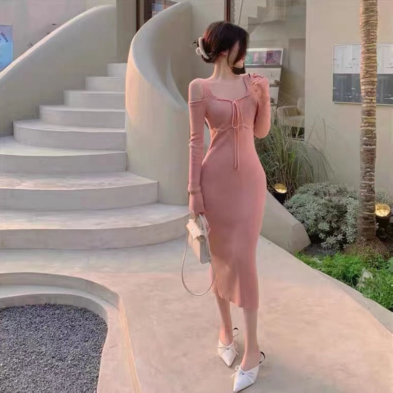 Đầm Dệt Kim Dáng Ôm Trễ Vai Quyến Rũ Cho Nữ