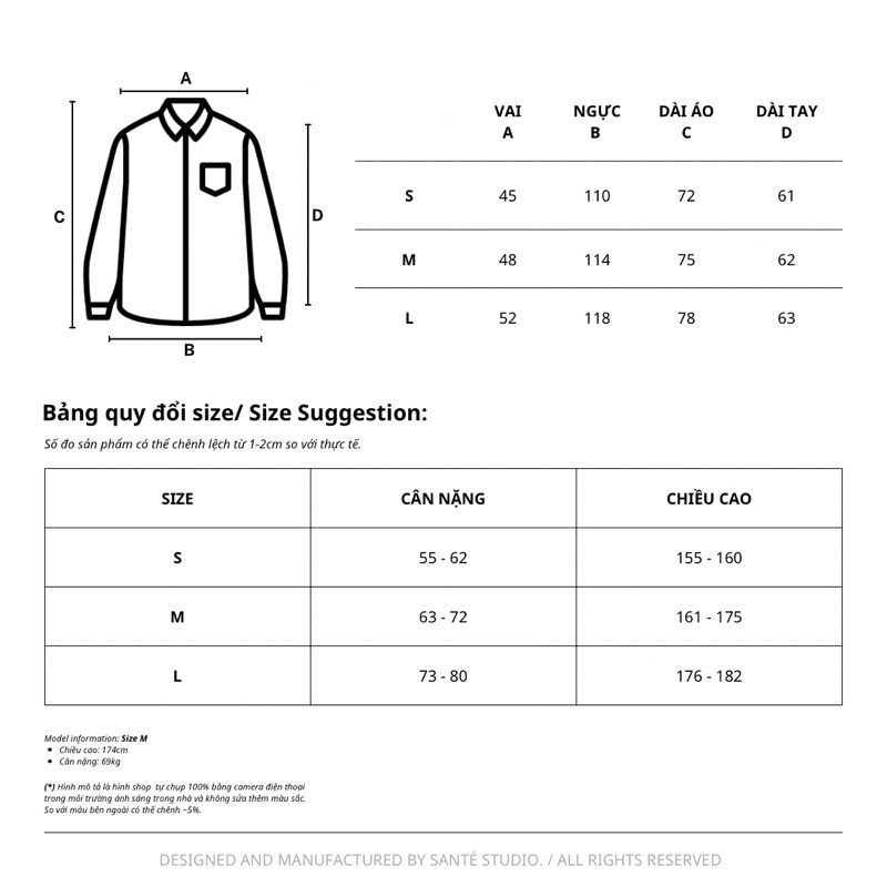 SANTÉ STUDIO - Áo sơ mi nam dài tay thêu hình nhỏ- RALA SHIRT. | BigBuy360 - bigbuy360.vn