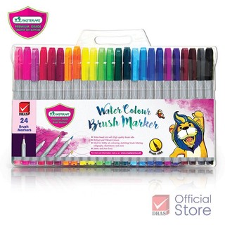 Bộ bút lông màu 12/24 màu nước đầu dạng cọ vẽ Brush Marker siêu sáng