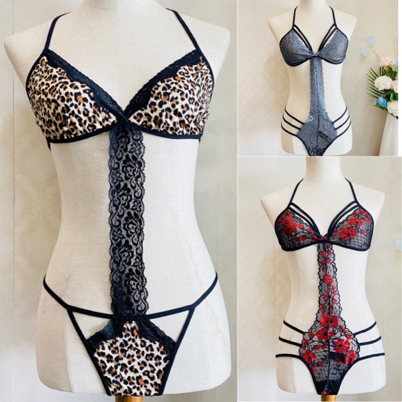 Bộ đồ lót bodysuit nữ ren sexy lọt khe xuyên thấu siêu quyến rũ dành cho nữ