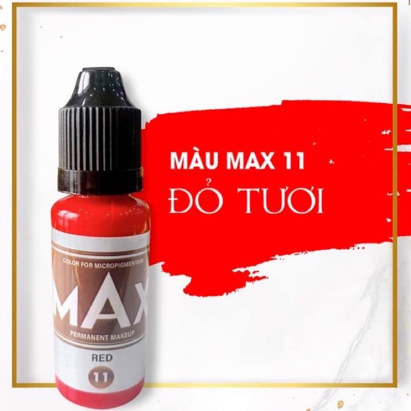Mực MAX cam kết chính hãng ,bám màu nhanh lên màu đậm lọ 18ML