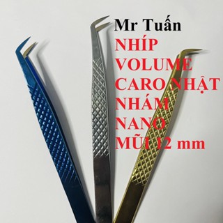 NHÍP NỐI MI VOLUME PAKISTAN  - MŨI 12mm  PHỦ NHÁM NANO - dụng cụ nối mi - mr Tuấn