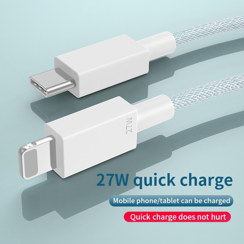 Cáp Sạc Nhanh 27W PD USB Type C Cho iPhone 14 13 Pro Max 20W 12 Mini Pro Max
