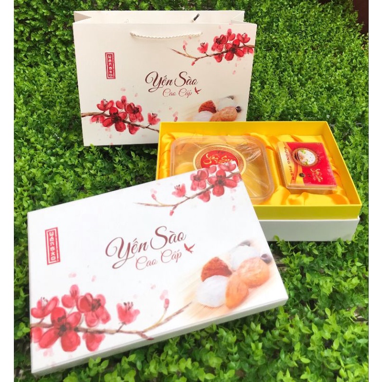 HỘP YẾN KHAY VUÔNG /TRÒN (100g yến thô , 50gr yến tinh chế)