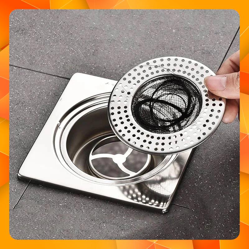 Nắp thoát sàn inox chặn rác chống tắc nghẽn đường ống, Bịt nắp cống lưới tiện ích phù hợp với mọi loại lỗ thoát nước