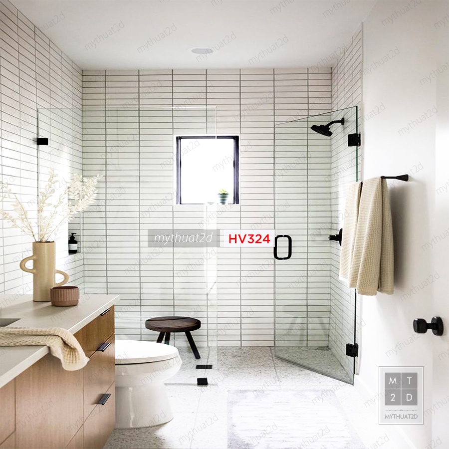 Decal gạch bông dán nhà tắm, bếp, tường, hoa văn trang nhã hiện đại - MT2621