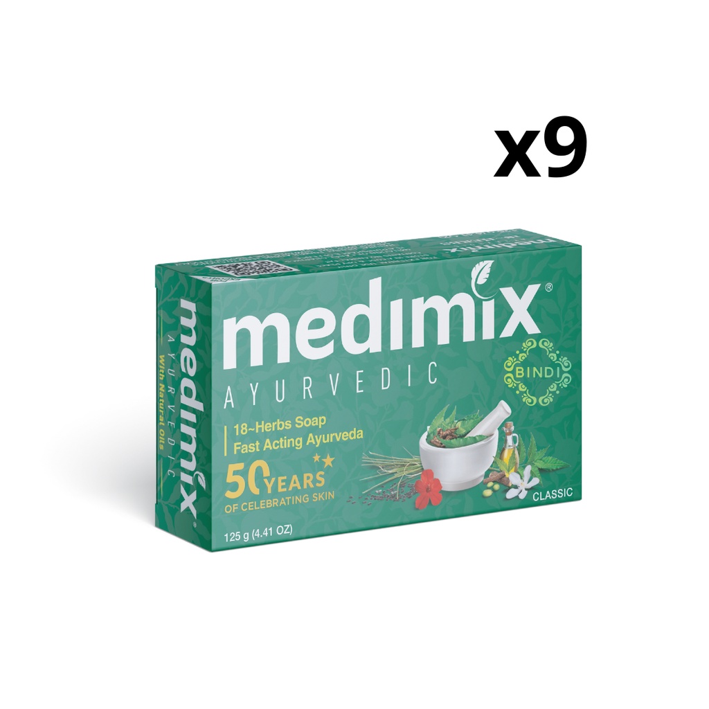 Set 9 xà phòng Medimix 18 loại thảo dược 125g/bánh Tặng 1 xà phòng 125g