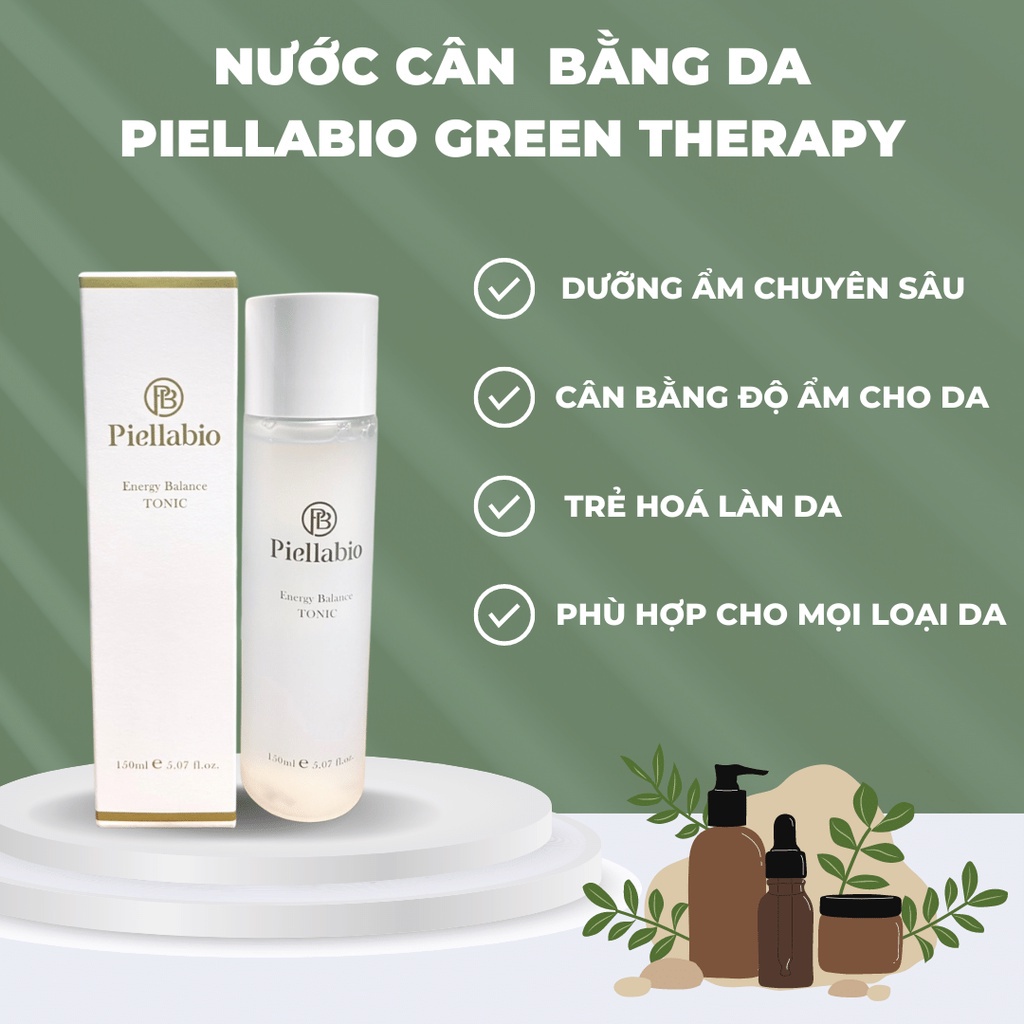 Toner Piellabio Green Therapy không cồn cho mọi loại da - 150ml