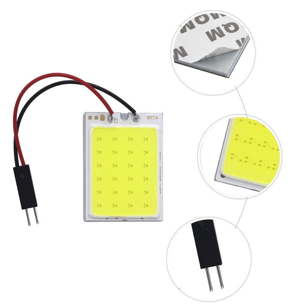 Set 4 Bóng Đèn LED COB 31mm 36mm 39mm 41 / 42mm C5W 168 T10 Ánh Sáng Trắng Dành Cho Ô Tô