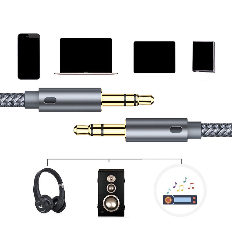 Dây cáp âm thanh PFFEE mạ vàng 24K chốt cắm 3.5mm