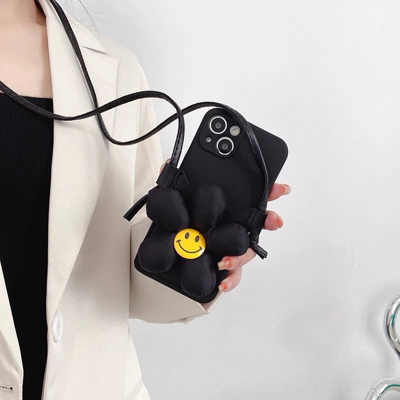 Ốp Điện Thoại Dẻo Họa Tiết Hoa Hướng Dương Kèm Dây Đeo Cho Iphone 14 Plus 13 Pro Max 12 Mini 11 X Xs 5 5s 6 6s 7 8 Se 2020