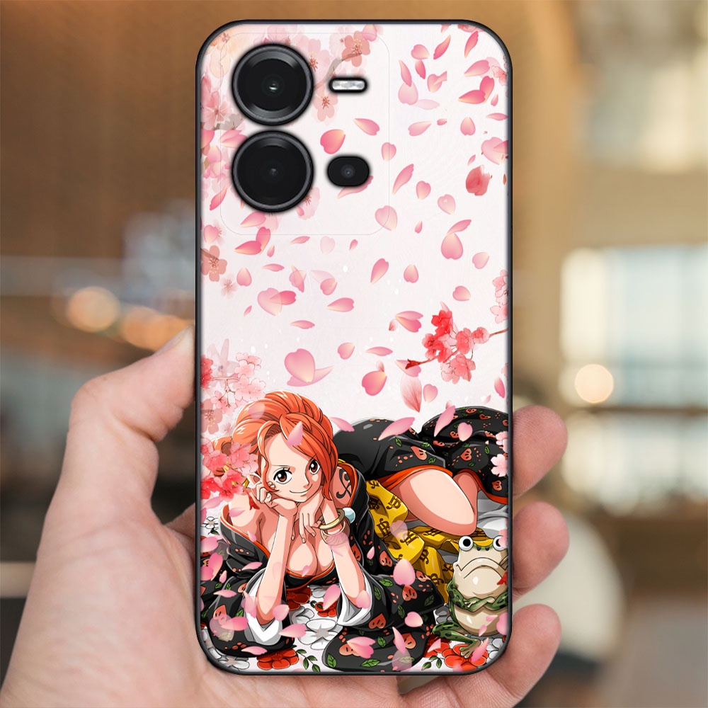 Ốp lưng Vivo V25 5G viền đen in hình Nami One Piece Đảo Hải Tặc