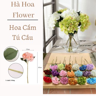 Hoa lụa hoa lụa - hoa cẩm tú cầu cao cấp 45cm decor nhà cửa