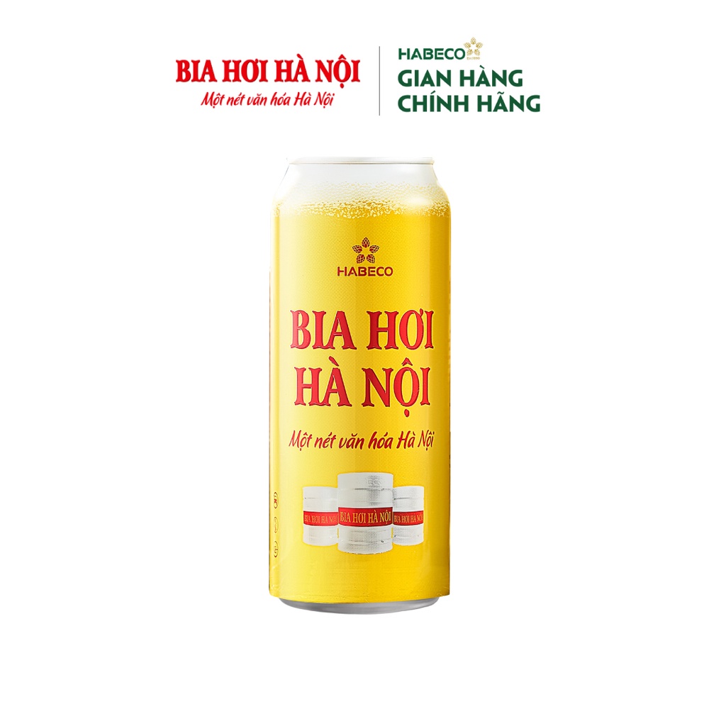 Thùng 12 lon Bia Hơi Hà Nội - HABECO (500ml/lon)