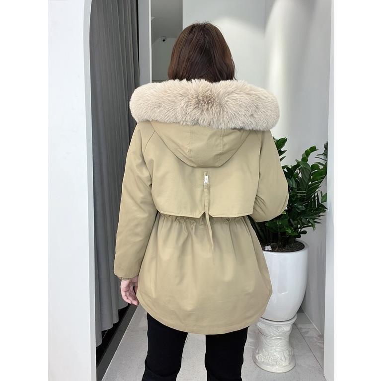 Áo khoác Parka nữ kaki 100% đại hàn trần lông dày dặn siêu ấm siêu đẹp chịu lạnh tốt phong cách Hàn Quốc Eva Lover