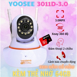 Hình ảnh Camera Yoosee 3 Râu Full HD 3MPX Xem Đêm Có Màu, Đàm Thoại 2 Chiều, Xoay Đa Chiều 360 Độ, Bảo Hành 12 Tháng