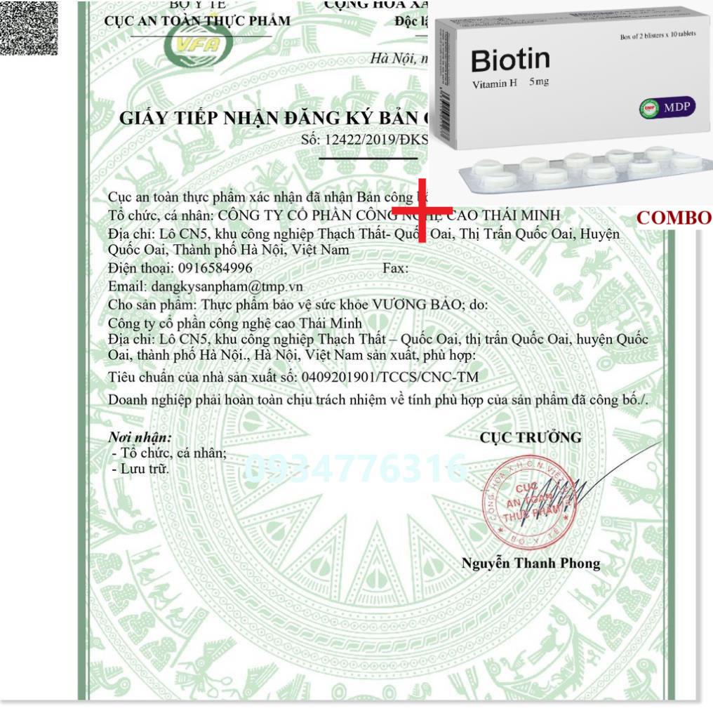 Combo Biotin 5mg+ ✅ Viên Uống Vương Bảo - Hỗ trợ giảm tiểu đêm