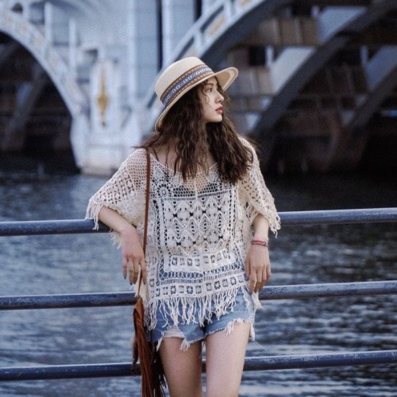 Áo Boho nữ tua rua hàng Quảng Châu order