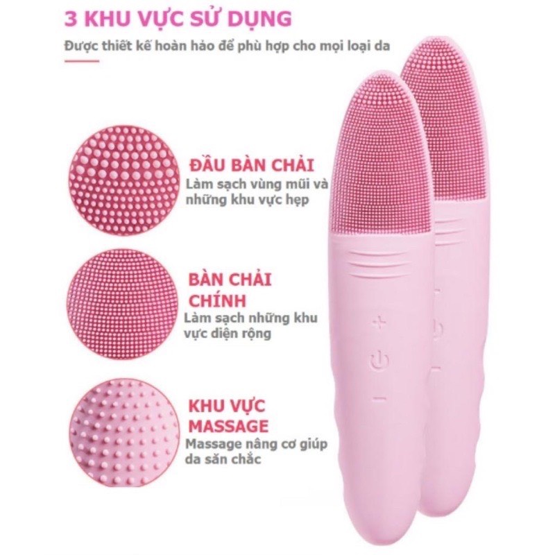 Máy rửa mặt Kyung Lab hàng chính hãng, Facial Brush 5 chế độ, máy rửa mặt massage silicon, giúp loại bỏ bụi bẩn trên da