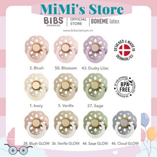 TI NGẬM BIBS BOHEME, TI GIẢ BOHEME CHÍNH HÃNG NÚM CAO SU TRÒN SIZE 1-2