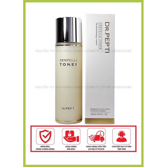 Toner Nước Hoa Hồng Dr.Pepti Centella Toner 180ml