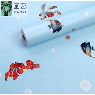 1m x 45cm rộng Giấy dán tường ( có sẵn keo ) - MICKEY CÁ NEMO