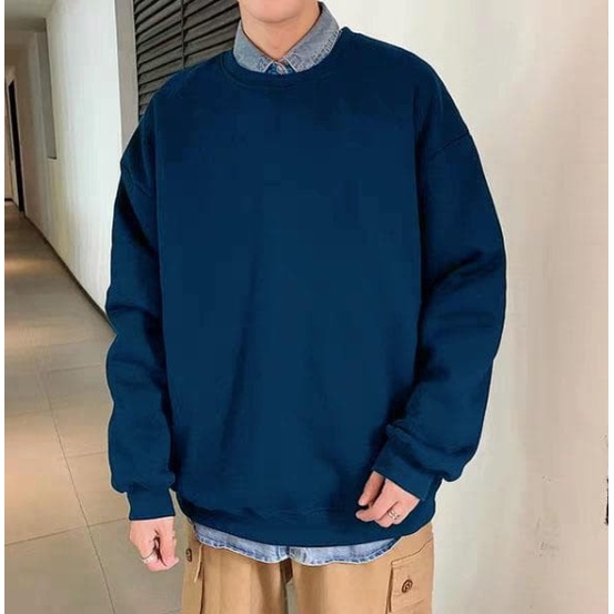 Áo Sweater Áo Thun Nỉ Trơn Cổ Tròn Thời Trang Nam Nữ Unisex Dài Tay Phong Cách Siêu Hot Mọi Thời Đại