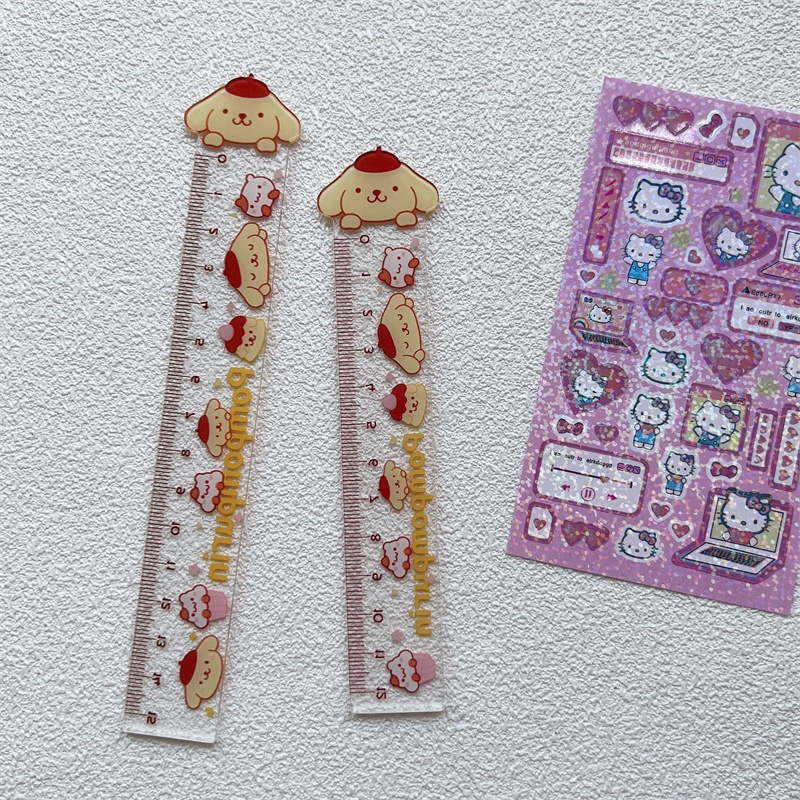 Thước Đo 15cm 12cm Chất Liệu Acrylic Dễ Thương Cho Học Sinh