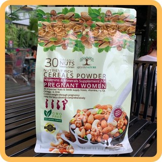 Ngũ cốc bà bầu queen nature 800gr, bột ngũ cốc 30 loại hạt organic thơm ngon,bổ dưỡng