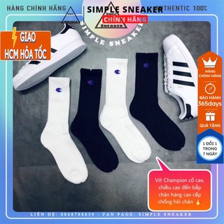 Vớ Cổ Cao Champion 💙FREESHIP💙 Tất Champion Chính Hãng -  Chất Cotton Thấm Hút Chống Hôi Chân Chơi Thể Thao